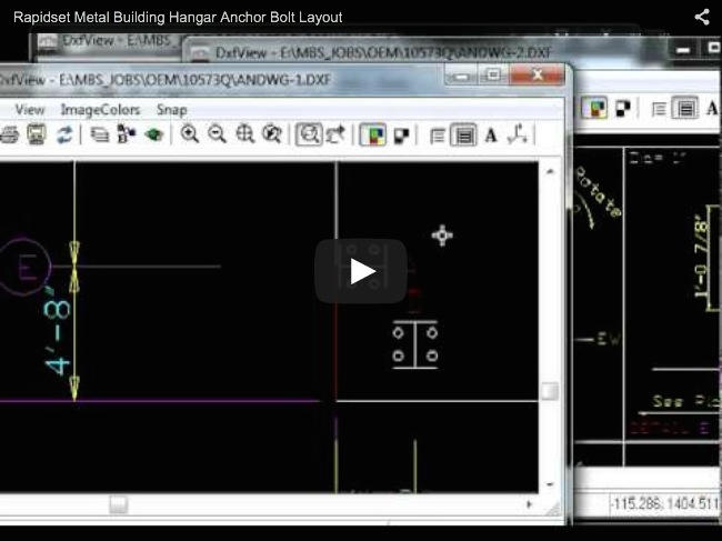 Rapidset Metal Buildings Hangar Anchor Bolt Layout